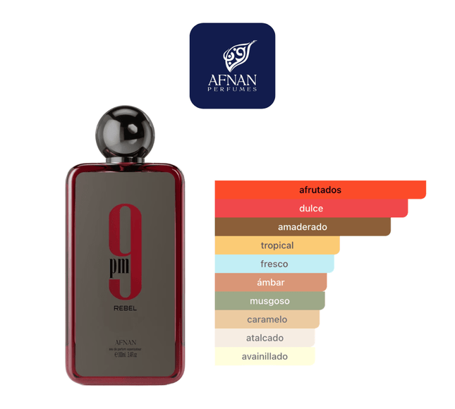 9 PM Rebel Afnan 100ml EDP 1.1 Premium - Perfumes Colombia