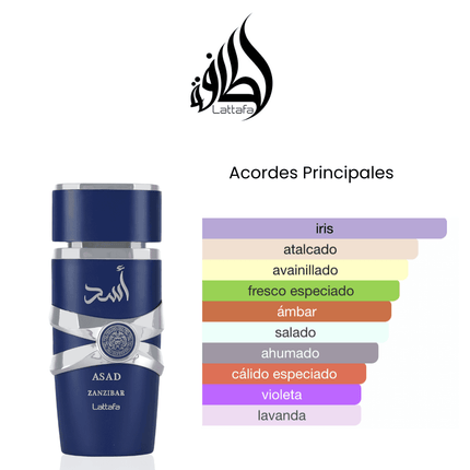 Lattafa Asad Zanzibar 100ml EDP 1.1 Premium - Perfumes Colombia